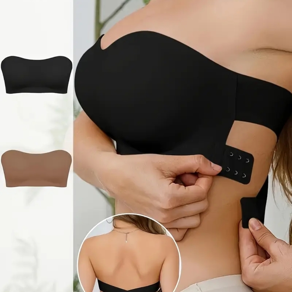 Chic Strapless Bandeau/ BRA- Black